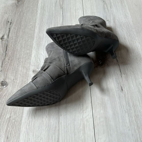 AEROSOLS Loloa Women's Kitten Heel Ankle Boot‎ in Dark Grey Genuine Suede 6M NWT - Picture 11 of 12